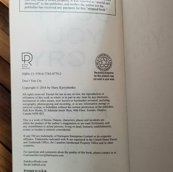 Book 😍 4 for $22 | Novel "Don't You Cry" Mary Kubica - Picture 6 of 7